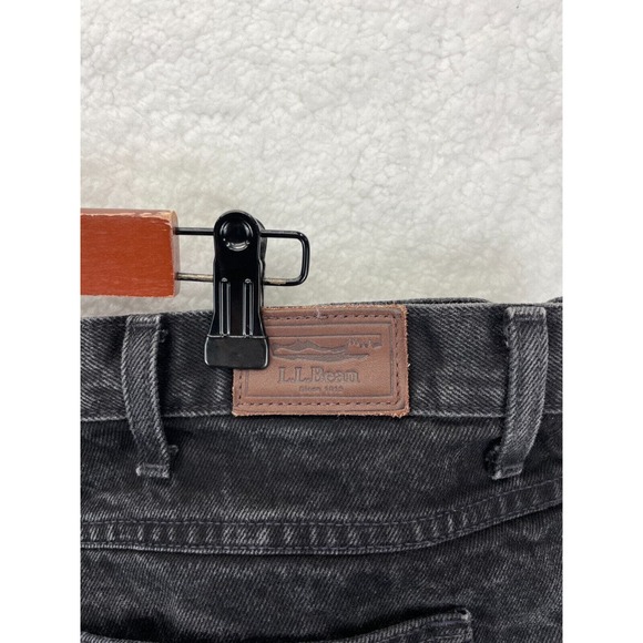 L.L. Bean Mens Double L Classic Fit Jeans 42x32 Black Straight Leg Cotton Denim - Picture 6 of 8
